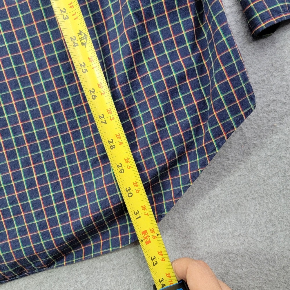Ralph Lauren Shirt Mens Large Blue Check Long Sleeve Button Down Blake Cotton - Picture 7 of 10